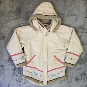 Vintage Inuk Indigenous Aboriginal Winter Parka Jacket Size Medium